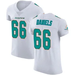 Men's Braeden Daniels Miami Dolphins No.66 Elite Vapor Untouchable Jersey - White