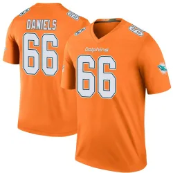 Men's Braeden Daniels Miami Dolphins No.66 Legend Color Rush Jersey - Orange