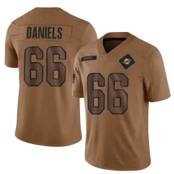 Men's Braeden Daniels Miami Dolphins No.66 Limited 2023 Salute To Service Jersey - Brown