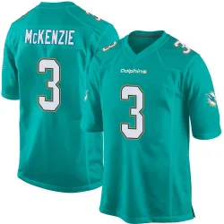 Men's Isaiah McKenzie Miami Dolphins No.3 Game Team Color Jersey - Aqua