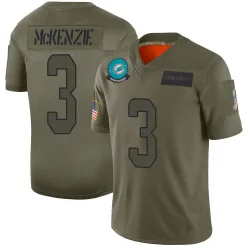 Men's Isaiah McKenzie Miami Dolphins No.3 Limited 2019 Salute to Service Jersey - Camo