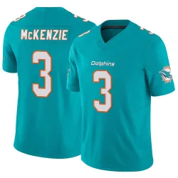 Men's Isaiah McKenzie Miami Dolphins No.3 Limited Vapor F.U.S.E. Jersey - Aqua