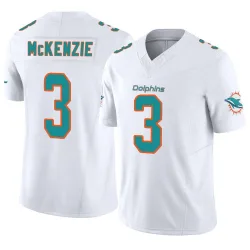 Men's Isaiah McKenzie Miami Dolphins No.3 Limited Vapor F.U.S.E. Jersey - White