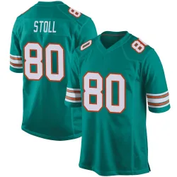 Men's Jack Stoll Miami Dolphins No.80 Game Alternate Jersey - Aqua