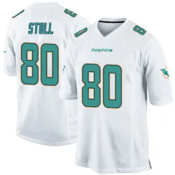 Men's Jack Stoll Miami Dolphins No.80 Game Jersey - White