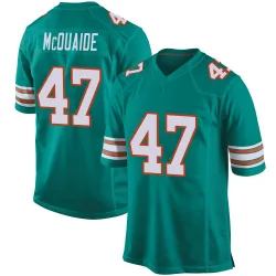 Men's Jake McQuaide Miami Dolphins No.47 Game Alternate Jersey - Aqua