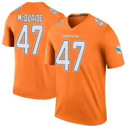 Men's Jake McQuaide Miami Dolphins No.47 Legend Color Rush Jersey - Orange