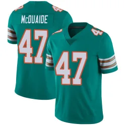 Men's Jake McQuaide Miami Dolphins No.47 Limited Alternate Vapor Untouchable Jersey - Aqua