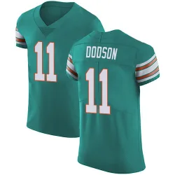 Men's Tyrel Dodson Miami Dolphins No.11 Elite Aqua Alternate Vapor Untouchable Jersey - Green