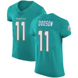 Men's Tyrel Dodson Miami Dolphins No.11 Elite Aqua Team Color Vapor Untouchable Jersey - Green