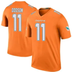 Men's Tyrel Dodson Miami Dolphins No.11 Legend Color Rush Jersey - Orange