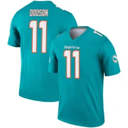 Men's Tyrel Dodson Miami Dolphins No.11 Legend Jersey - Aqua