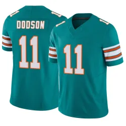 Men's Tyrel Dodson Miami Dolphins No.11 Limited Alternate Vapor F.U.S.E. Jersey - Aqua