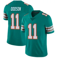 Men's Tyrel Dodson Miami Dolphins No.11 Limited Alternate Vapor Untouchable Jersey - Aqua