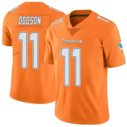 Men's Tyrel Dodson Miami Dolphins No.11 Limited Color Rush Jersey - Orange