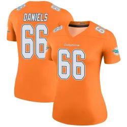 Women's Braeden Daniels Miami Dolphins No.66 Legend Color Rush Jersey - Orange