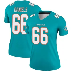 Women's Braeden Daniels Miami Dolphins No.66 Legend Jersey - Aqua