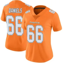 Women's Braeden Daniels Miami Dolphins No.66 Limited Color Rush Jersey - Orange