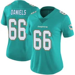 Women's Braeden Daniels Miami Dolphins No.66 Limited Team Color Vapor Untouchable Jersey - Aqua