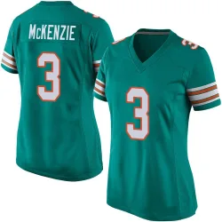 Women's Isaiah McKenzie Miami Dolphins No.3 Game Alternate Jersey - Aqua