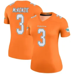 Women's Isaiah McKenzie Miami Dolphins No.3 Legend Color Rush Jersey - Orange