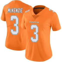 Women's Isaiah McKenzie Miami Dolphins No.3 Limited Color Rush Jersey - Orange