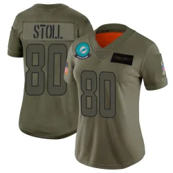 Women's Jack Stoll Miami Dolphins No.80 Limited 2019 Salute to Service Jersey - Camo