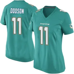 Women's Tyrel Dodson Miami Dolphins No.11 Game Team Color Jersey - Aqua