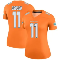 Women's Tyrel Dodson Miami Dolphins No.11 Legend Color Rush Jersey - Orange