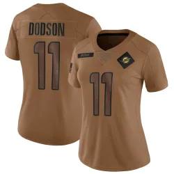 Women's Tyrel Dodson Miami Dolphins No.11 Limited 2023 Salute To Service Jersey - Brown