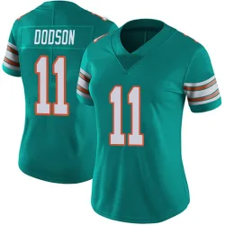 Women's Tyrel Dodson Miami Dolphins No.11 Limited Alternate Vapor Untouchable Jersey - Aqua