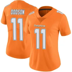 Women's Tyrel Dodson Miami Dolphins No.11 Limited Color Rush Jersey - Orange