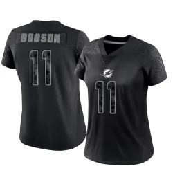 Women's Tyrel Dodson Miami Dolphins No.11 Limited Reflective Jersey - Black