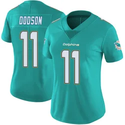 Women's Tyrel Dodson Miami Dolphins No.11 Limited Team Color Vapor Untouchable Jersey - Aqua