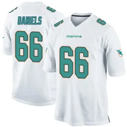 Youth Braeden Daniels Miami Dolphins No.66 Game Jersey - White