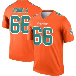 Youth Braeden Daniels Miami Dolphins No.66 Legend Inverted Jersey - Orange