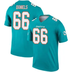 Youth Braeden Daniels Miami Dolphins No.66 Legend Jersey - Aqua