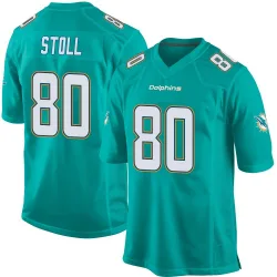 Youth Jack Stoll Miami Dolphins No.80 Game Team Color Jersey - Aqua