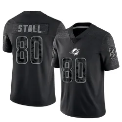 Youth Jack Stoll Miami Dolphins No.80 Limited Reflective Jersey - Black