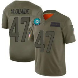 Youth Jake McQuaide Miami Dolphins No.47 Limited 2019 Salute to Service Jersey - Camo