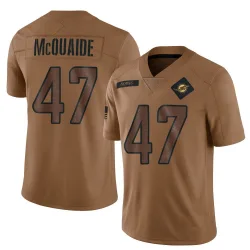 Youth Jake McQuaide Miami Dolphins No.47 Limited 2023 Salute To Service Jersey - Brown