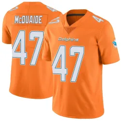 Youth Jake McQuaide Miami Dolphins No.47 Limited Color Rush Jersey - Orange