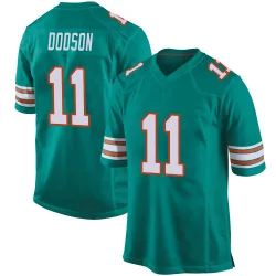 Youth Tyrel Dodson Miami Dolphins No.11 Game Alternate Jersey - Aqua