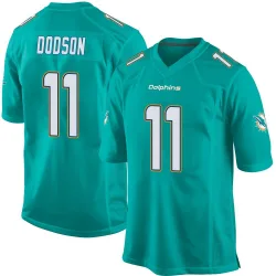 Youth Tyrel Dodson Miami Dolphins No.11 Game Team Color Jersey - Aqua